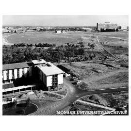 Deakin Hall with playing fields in background