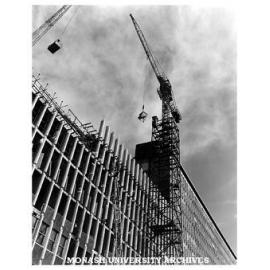 Humanities building during construction