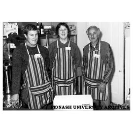 Staff at Chisholm's Staff Club Phil Loft, Manager (left), Kim Glass and Ivan Dudakov