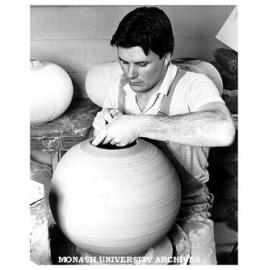 Ceramics student Rick Price