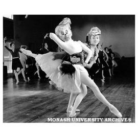 Melissa Gray (bird) and Emma Schilte (cat) of Young Dancers Theatre