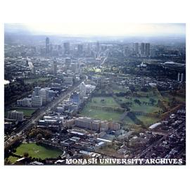 Aerial view of Alfred Hospital, Prahran