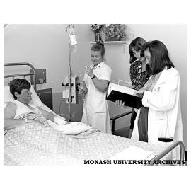 Students practising hospital pharmacy