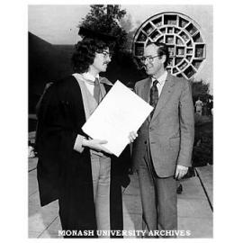 Bachelor of Arts graduate Martin West with father Professor Bruce West