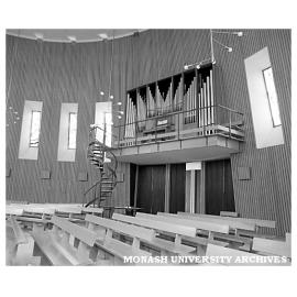 Religious Centre interior showing organ constructed by Mr. Ronald Sharp