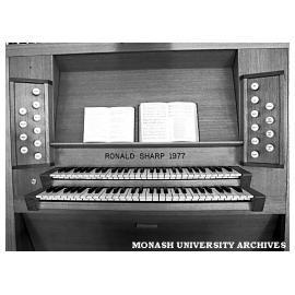 Pipe organ in Religious Centre constructed by Mr Ronald Sharp