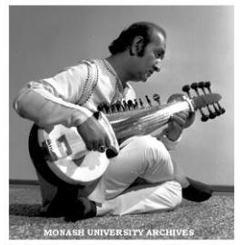 Visiting sarod player Ashok Roy