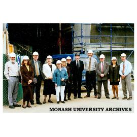 Faculty Managers touring construction of Art & Design building