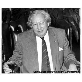 Dr Clive Coogan, president of Monash Club and head of its wine committee