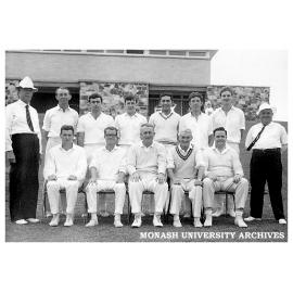 Staff and graduate student cricket team which played at Flinder University