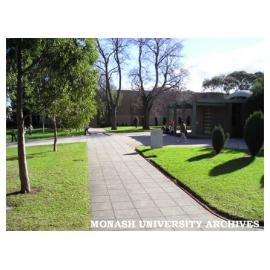 View of Clayton campus looking towards the Religious Centre and Campus Centre