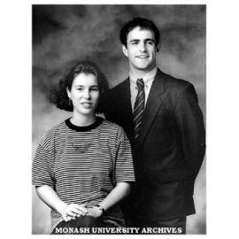Law students Mrs Trudy Edmondson and Mr Richard D Kervin, representatives of Australia at the International Client Interviewing Competition in Calgary, Canada