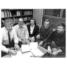 Members of the Australian Medical Council (AMC) accreditation team, Associate Professor Grahame Taylor, Mr Neal Paget, Ms Jenny Birrell, Mr Ed Marshall and Mr Mike Lewenberg