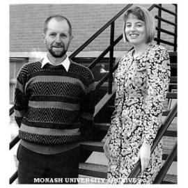 Head of the study on teacher effectiveness Dr Malcolm Eley with researcher Ms Michelle Thomson
