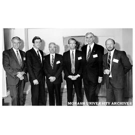 Participants in the business computing seminar; (from left) Dean of Computing and Information Technology Professor Cliff Bellamy, Digital corporate consultant Mr Max Burnet, Gartner Group