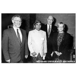 (From left) Pro Vice-Chancellor Professor Leo West, Dr Soetomo, Dr Jeff Dunstan and arts administration Program Director and Head of the Department of Music Professor Margaret Kartomi