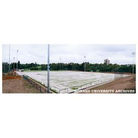 Construction of synthetic hockey field
