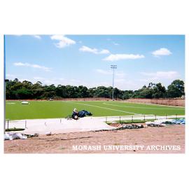 Construction of synthetic hockey field