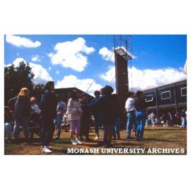 Abseiling activities at Gippsland campus Orientation Day