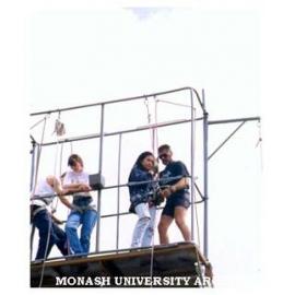 Gippsland students abseiling on Orientation Day