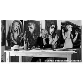 Ms Kathleen Boyle, Chisholm Department of Fine Art lecturer in painting, pictured in her studio