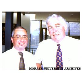 Monash Institute of Public Health and Health Services Research director Professor Christopher Silagy (left) with Dean of Medicine Professor Nick Saunders