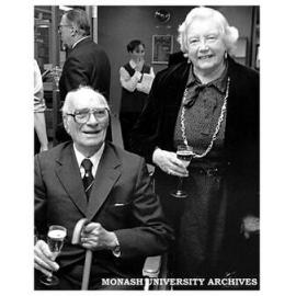 Sir Louis Matheson and Lady Audrey Matheson at naming of Matheson Library