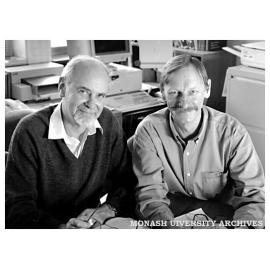 Associate Professor Bruce Steele from the English department (left) and Professor Clive Probyn, head of the School of Literary, Visual and Cultural Studies