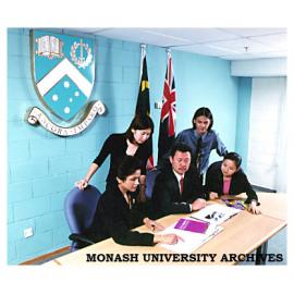 Meeting in the Council Room, Monash Malaysia campus