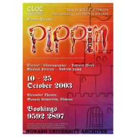 Poster for CLOC Musical Theatre performance of 'Pippin'