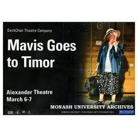 Poster for 'Mavis Goes to Timor' DeckChair Theatre Company