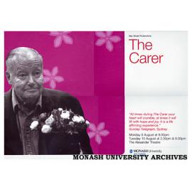 Poster for 'The Carer' Bay Street Productions