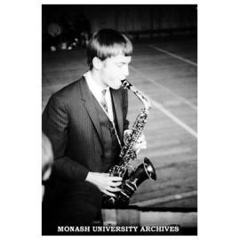 Caulfield Technical College revue - Adam's Apple Core saxaphone performance