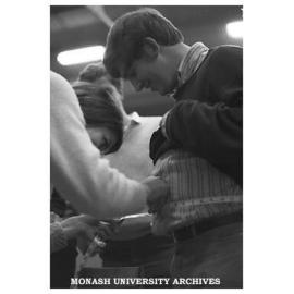 Caulfield Technical College revue - Adam's Apple Core costume preparation