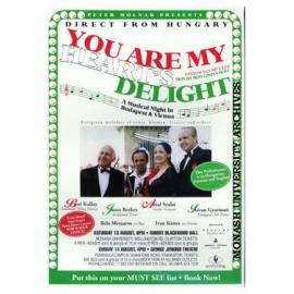Poster for 'You Are My Heart's Delight - A Musical Night in Budapest & Vienna,' presented by Peter Molnar