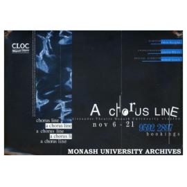 Poster for 'A Chorus Line' - a CLOC Musical Theatre production.