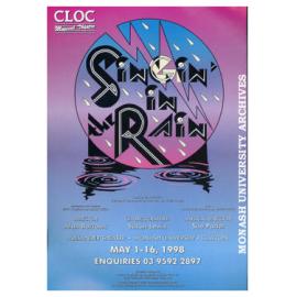 Poster for 'Singin' in the Rain' - a CLOC Musical Theatre production.