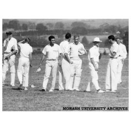 First Monash University cricket match, Vice-chancellors XI v Students XI, 28 November 1961