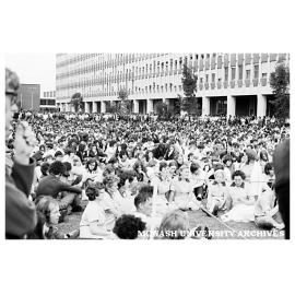 Student protest rally in Forum