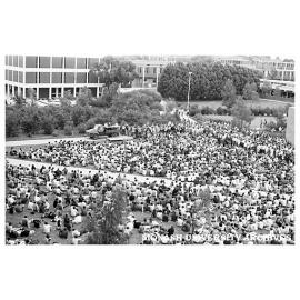 Student protest rally in Forum