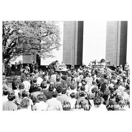 Student protest rally in Forum