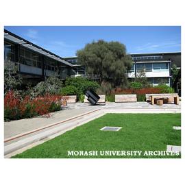 Engineering Building 60 courtyard with Inge King sculpture