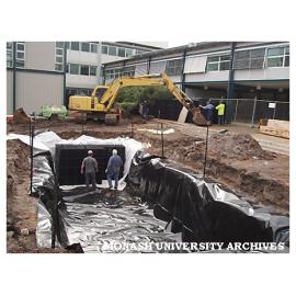 Installation of in-ground water tank in Engineering Building 60 courtyard