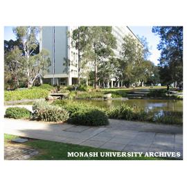Pond with Menzies building in the background