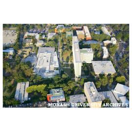 Aerial view of Clayton campus from the west