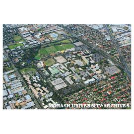 Aerial view of Clayton campus from the north west