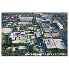 Aerial view of Clayton campus from the north