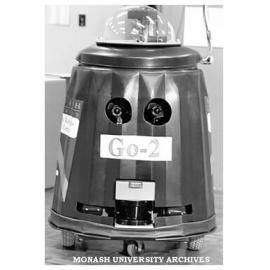 Go-2 robot designed for Science Works by Profesosor Ray Jarvis, Tristan Crees, Alan Lipton and Shaun Geddes.