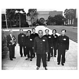 Chinese scientists at Monash with Dean of Arts Professor John Legge (left)