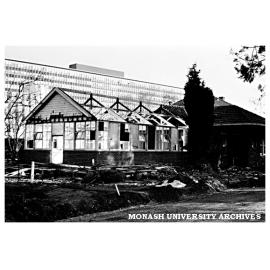 Partially demolished Red Cross Cottage